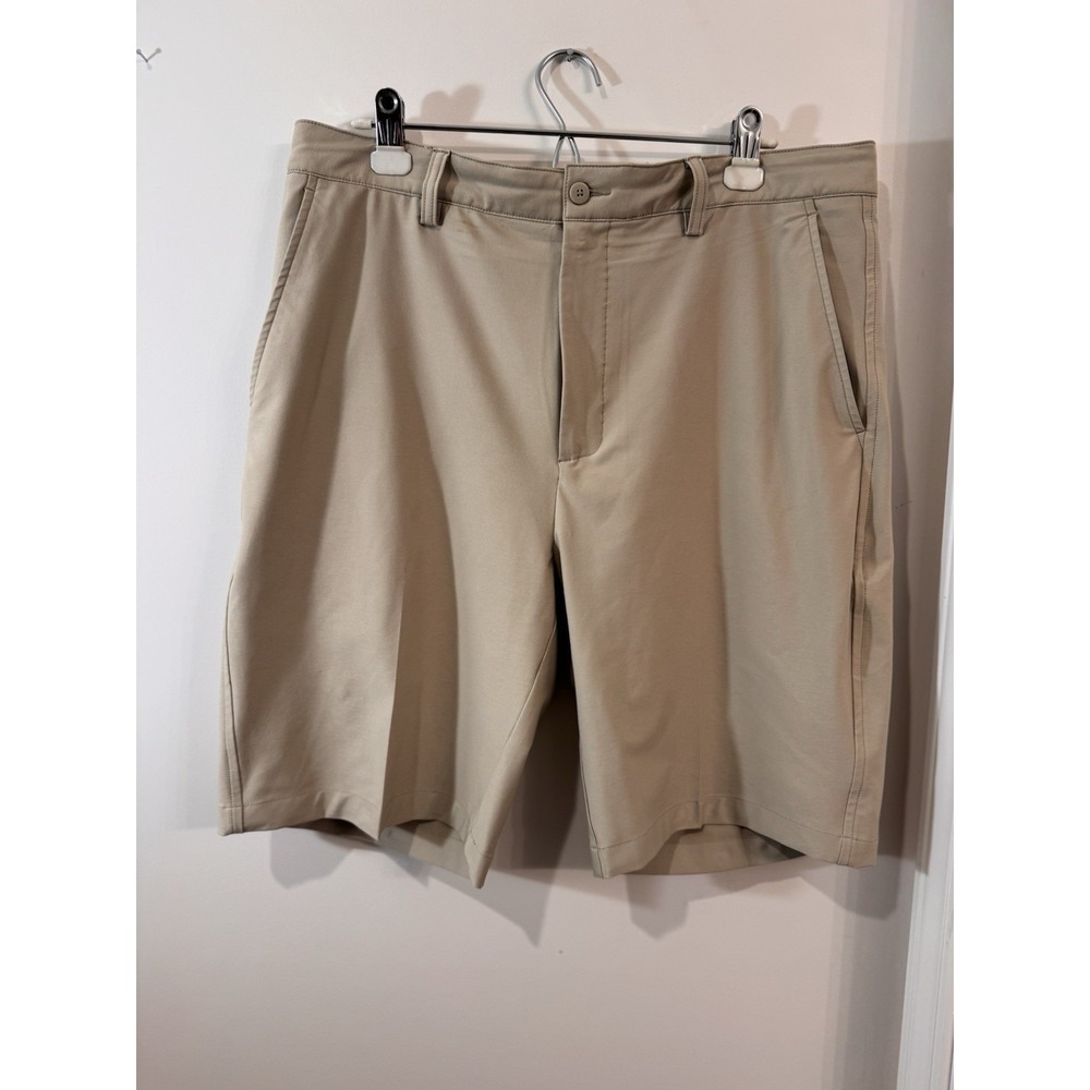 Men's FootJoy FJ Golf Shorts Size 35 Beige Performance Chino Lightweight Stretch